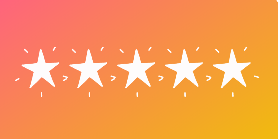 Five stars representing great testimonials and reviews.