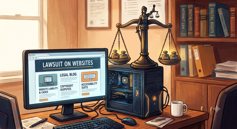 scales of justice on a computer